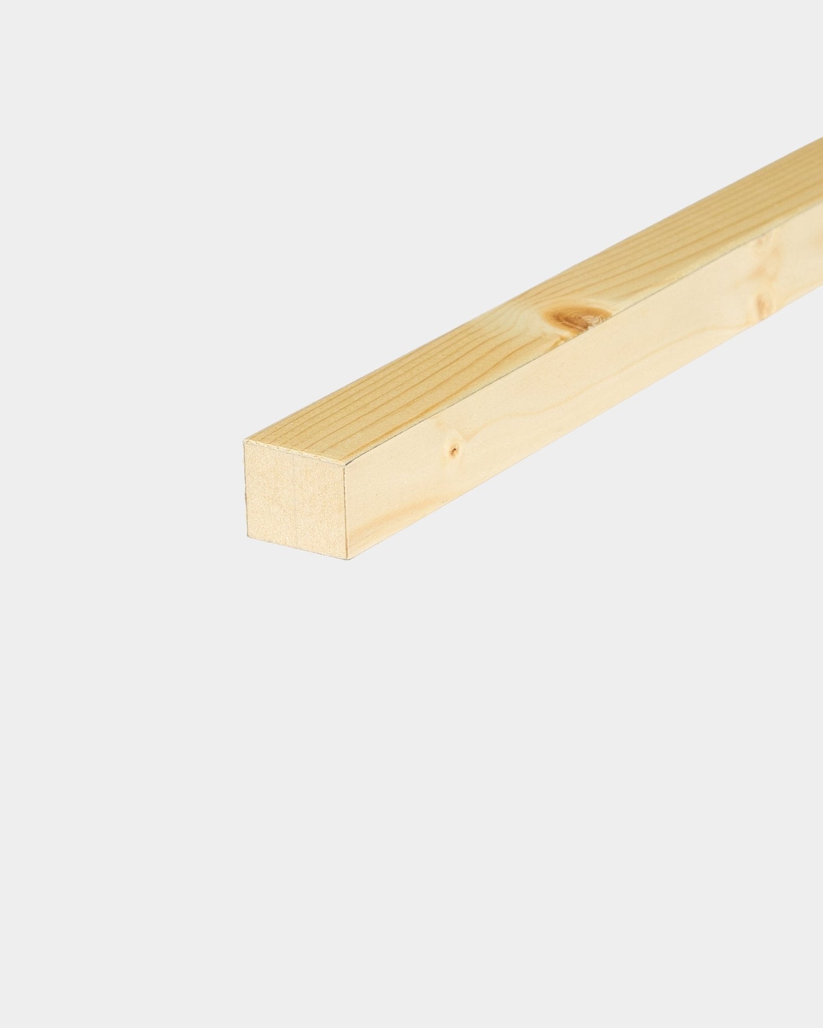 En enkel WoodUpp End Lamella/Alp Akustikkpanel (2,2 cm) med en kvadratisk MDF-ramme, vist mot en enkel lys bakgrunn.