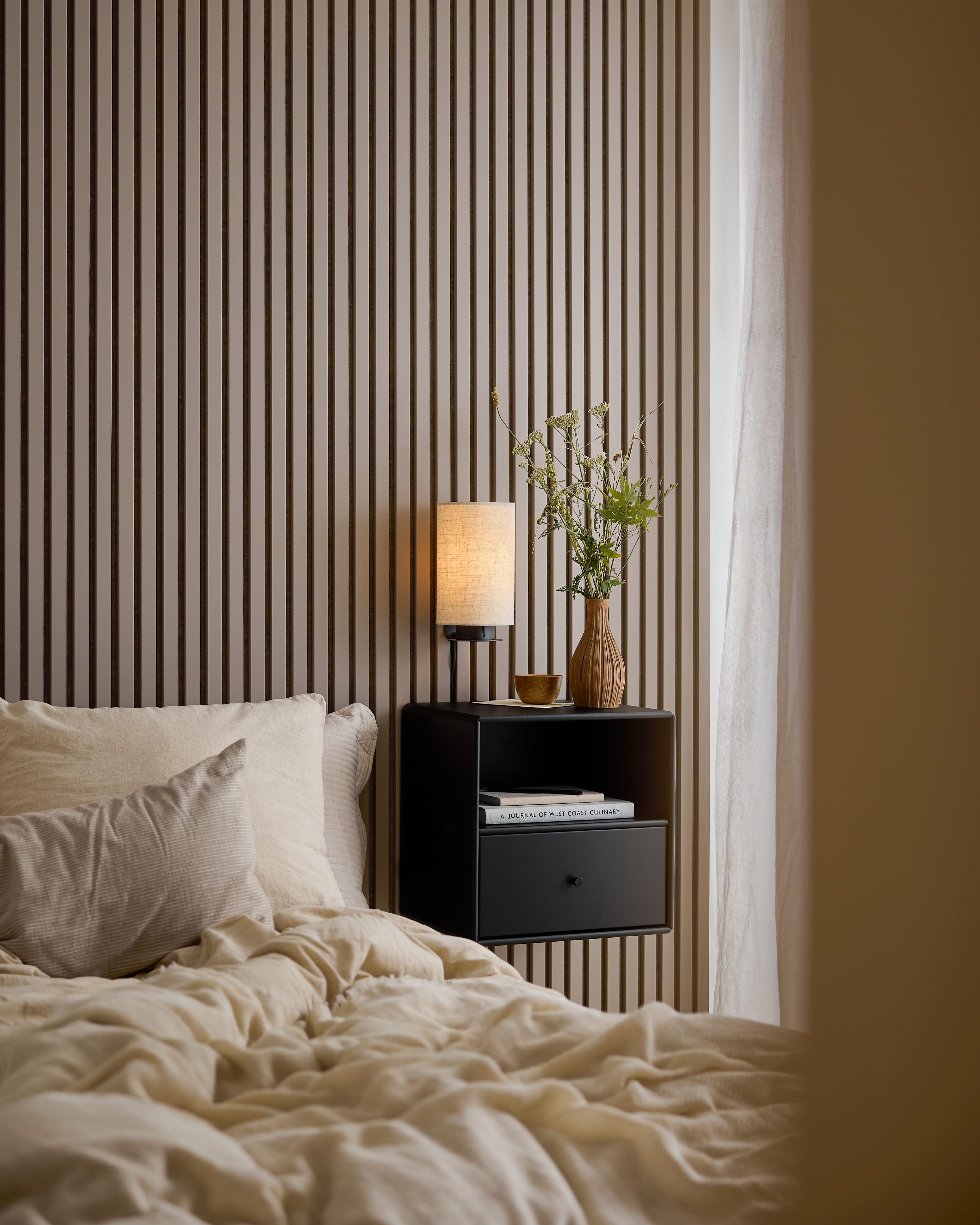 Akupanel | Akustikkpanel / Colored, Dark Cashmere, Dark Beige Felt, 240 x 60 cm 