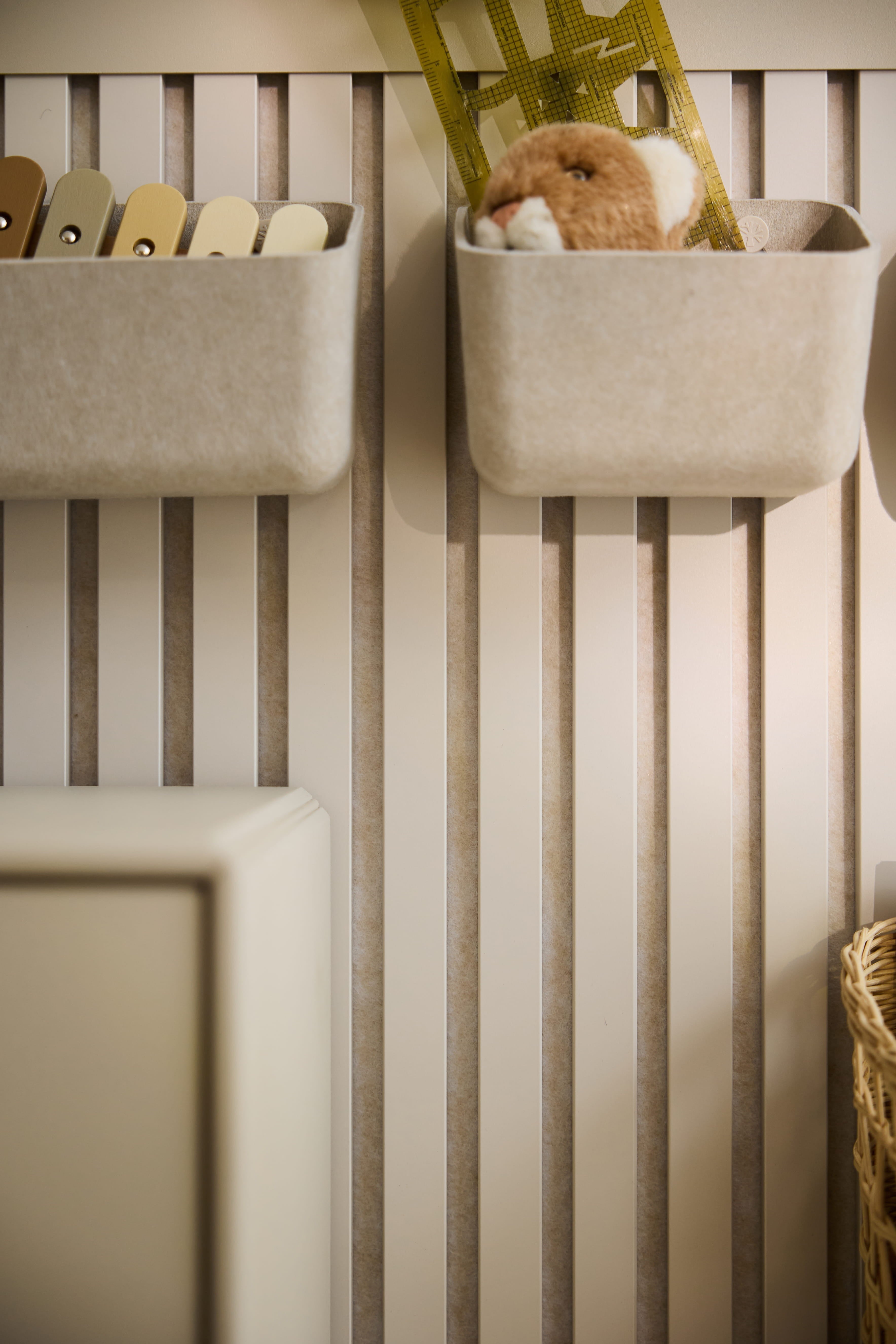Akupanel | Akustikkpanel / Colored, Soft Linen, lys Beige filt, 240 x 60 cm 