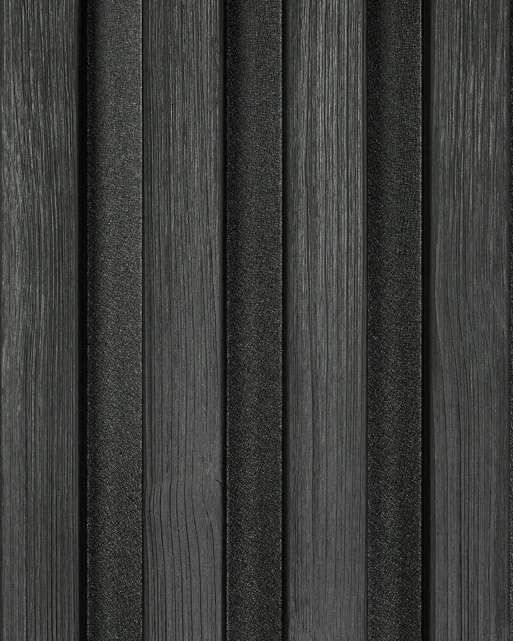 Nærbilde av Black Akupanel akustisk spilepanel med synlig bakside i black filt