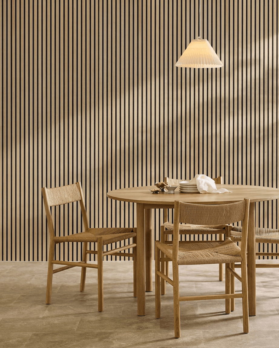 Akupanel | Akustikkpanel / Natural Wood, Classic Oak, Black MDF, Black Felt, 60 x 240 cm 