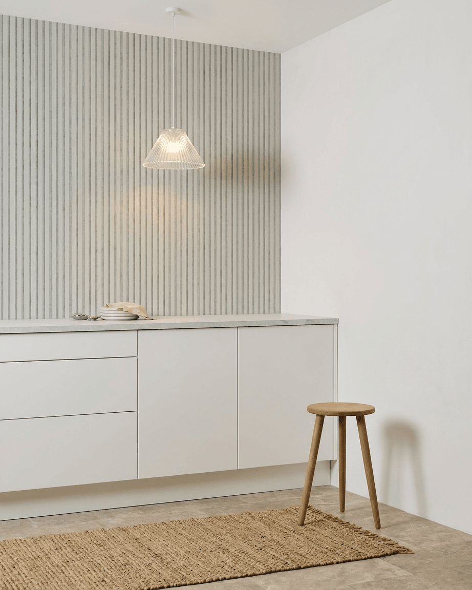 Akupanel | Akustikkpanel / Farget, Snow, grå filt, 240 x 60 cm 