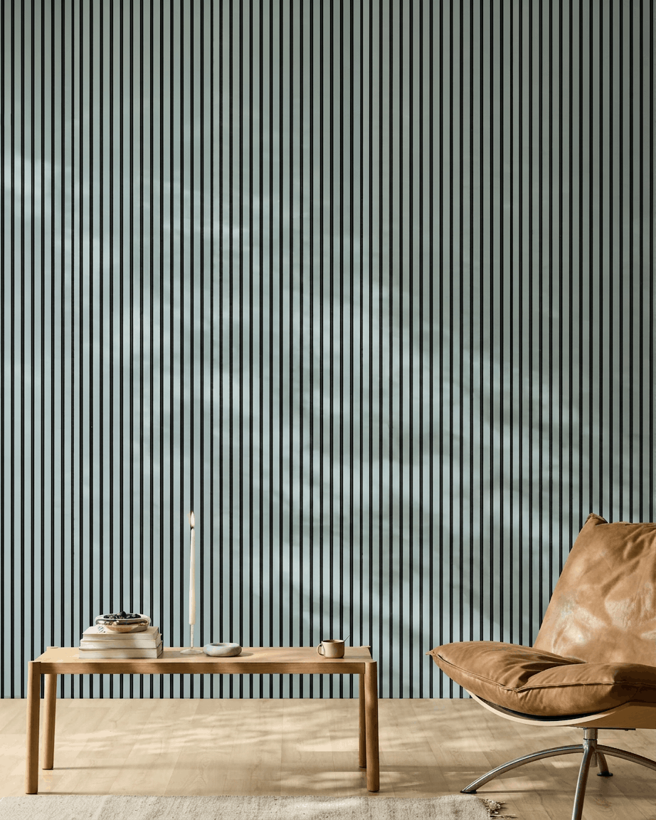 Akupanel | Akustisk panel / farget, sky, svart filt, 240 x 60 cm 